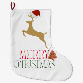 Chic Christmas scandinavian pattern Großer Weihnachtsstrumpf