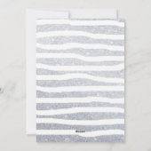 CHIC CHRISTMAS Silberglitzerkarte Feiertagskarte (Rückseite)