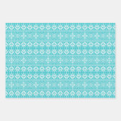 Chic Christmas Sweater Fair Isle Pattern Geschenkpapier Set (Vorderseite 2)