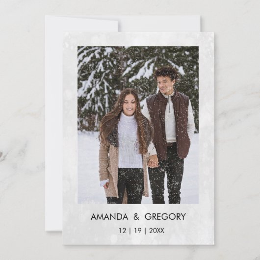 Chic Christmas Tree Lights Hochzeitsfest Foto Einladung (Rückseite)