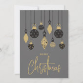 Chic Christmas Tree Ornaments Feiertagskarte (Vorderseite)