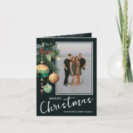 Chic Christmas Tree Ornaments Flat Feiertagskarte