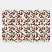 Chic Christmas Tree Ornaments Holiday Geschenkpapier Set (Vorderseite)