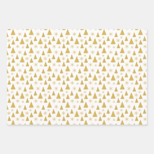 Chic Christmas Tree Pattern Geschenkpapier Set (Vorderseite 3)