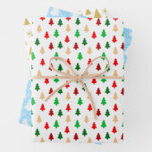 Chic Christmas Tree Pattern Geschenkpapier Set (Beispiel)