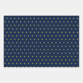 Chic Christmas Wrapping Paper Flat Sheet Set 3 Geschenkpapier Set