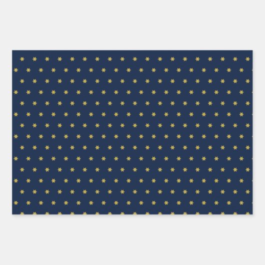 Chic Christmas Wrapping Paper Flat Sheet Set 3 Geschenkpapier Set (Vorderseite)