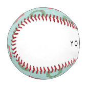 Chic Christmas Wreath Pattern Baseball (Vorderseite Links)
