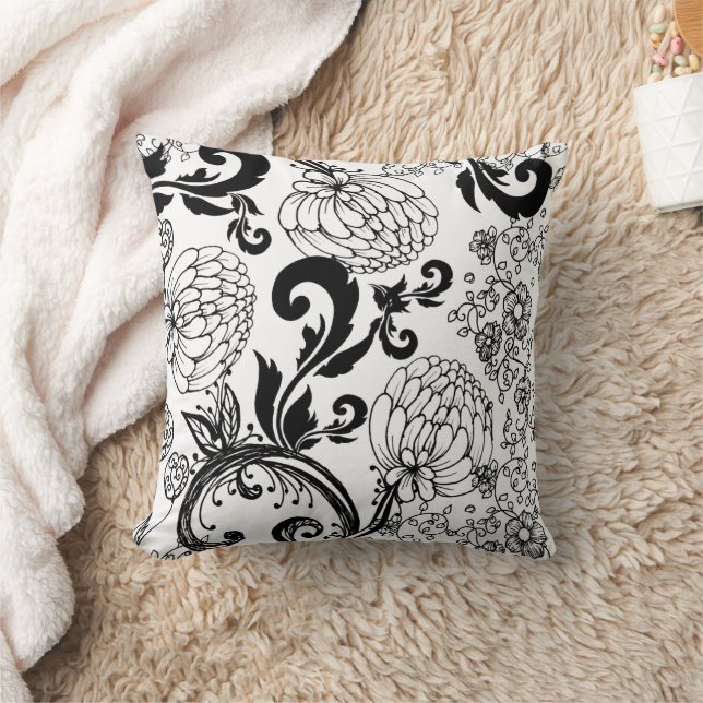 Chic Chrysanthemum Design Kissen (Decke)