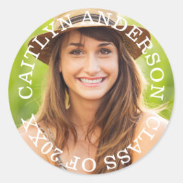 Chic Circle Abschluss Class Umschlag Aufkleber