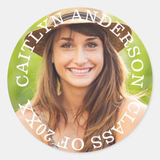 Chic Circle Abschluss Class Umschlag Aufkleber (Vorderseite)