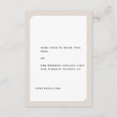 CHIC CIRCLE WEDING BEGLEITKARTE (Rückseite)