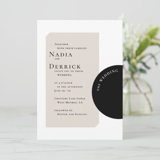 CHIC CIRCLE WEDING EINLADUNG (Stehend Vorderseite)