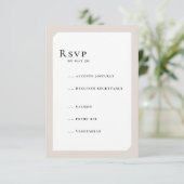 CHIC CIRCLE WEDING RSVP KARTE (Stehend Vorderseite)