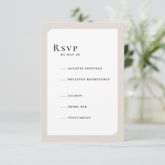 CHIC CIRCLE WEDING RSVP KARTE (Stehend Vorderseite)