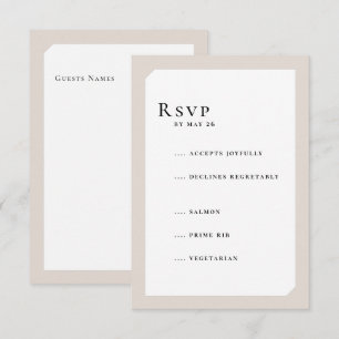 CHIC CIRCLE WEDING RSVP KARTE