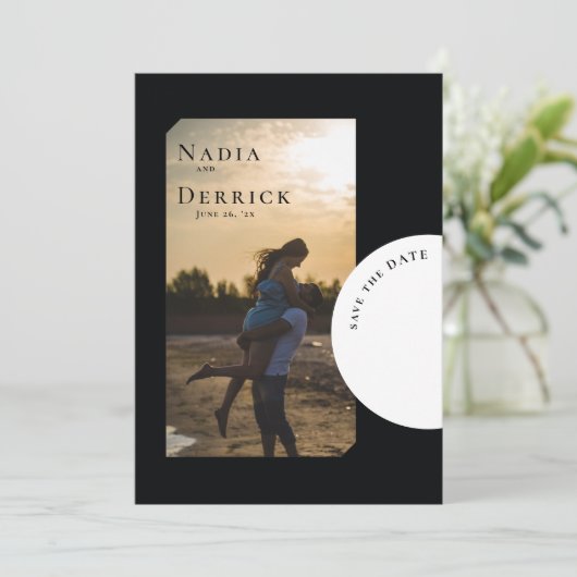CHIC CIRCLE WEDING SAVE THE DATE (Stehend Vorderseite)