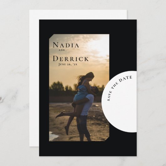 CHIC CIRCLE WEDING SAVE THE DATE (Vorne/Hinten)