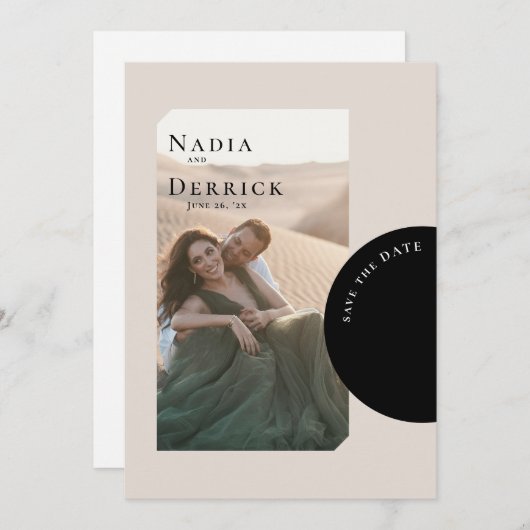 CHIC CIRCLE WEDING SAVE THE DATE (Vorne/Hinten)