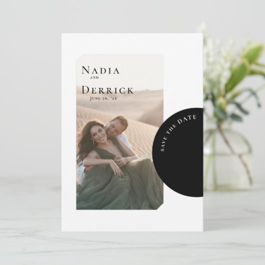 CHIC CIRCLE WEDING SAVE THE DATE (Stehend Vorderseite)