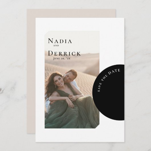 CHIC CIRCLE WEDING SAVE THE DATE (Vorne/Hinten)