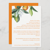 Chic Citrus Orange Botanical Boho Wedding Einladung (Vorne/Hinten)