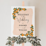 Chic Citrus Orange Greenerenerity Wedding Bridal W Poster<br><div class="desc">Dieses lebendige Begrüßungspposter besticht durch wunderschöne handbemalte Orangen und Grünpflanzen. Ideal für Sommer / Frühjahr Hochzeit!</div>