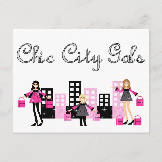 Chic City Gals Postcard Postkarte (Vorderseite)
