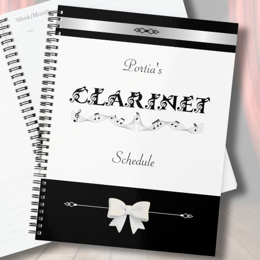 Chic Clarinet Student Schedule Organizer Planer