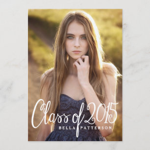 Chic Class of 2015 Foto Graduation Party Einladung