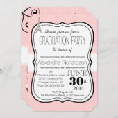 Chic Class Paris eiffel Tower Graduation Party Einladung (Vorne/Hinten)