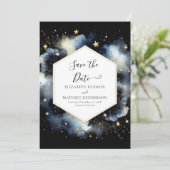 Chic Classic Celestial Wedding Save The Date (Stehend Vorderseite)