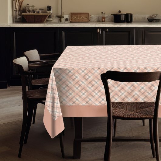 Chic Classic Coral Gray Karo Tableclout für Zuhaus Tischdecke