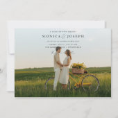 Chic Classic Elegantes Foto Hochzeit Einladung (Vorderseite)