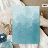Chic Classic Monogram Sea Glass Watercolor Wedding Einladung