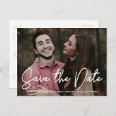 Chic Classic Personalisiert Save the Date Postkart Postkarte (Vorne/Hinten)