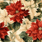 Chic Classic Red and White Poinsettias Christmas Badhandtuch Set