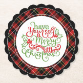 Chic Classic Red Black Yellow White Tartan Muster Untersetzer (Vorderseite)