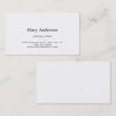 Chic Classic Schwarz-weiß Trendy Business Card Visitenkarte (Vorne/Hinten)
