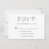 Chic Classic Wedding RSVP Karte (Vorderseite)