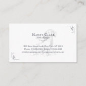 Chic Classy Boutique Style Pet Salon Dackel Hund Visitenkarte (Rückseite)