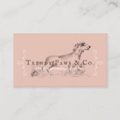 Chic Classy Boutique Style Pet Salon Dackel Hund Visitenkarte (Vorderseite)