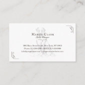 Chic Classy Boutique Style Pet Salon Labrador Hund Visitenkarte (Rückseite)