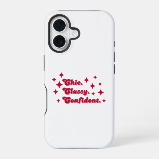 📌 Chic Classy Confident Aesthetic Phone Case - El iPhone 16 Hülle (Rückseite)