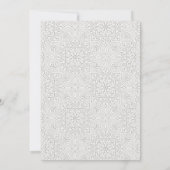 Chic Classy Verziert Watercolor Peacock Verlobung Einladung (Rückseite)