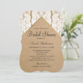 Chic & Classy White Lace, Gold & Gerecycelt Paper Einladung (Stehend Vorderseite)