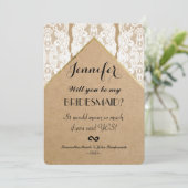 Chic & Classy White Lace, Gold & Gerecycelt Paper Einladung (Stehend Vorderseite)