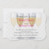 Chic Classy Wine Glass Bridal Dusche Einladung (Vorderseite)