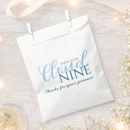 Chic Cloud Nine Modern Script Brautparty Geschenktütchen