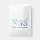 Chic Cloud Nine Modern Script Brautparty Geschenktütchen (Vorderseite)
